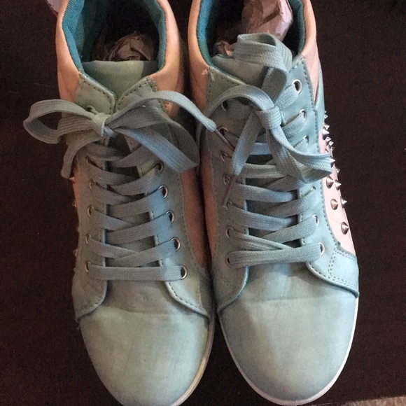Mint green&light grey shoes with stones - Picture 4 of 4